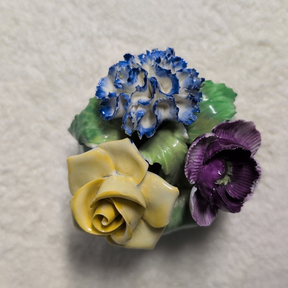 Staffordshire Floral Bone China England Bouquet Figurine